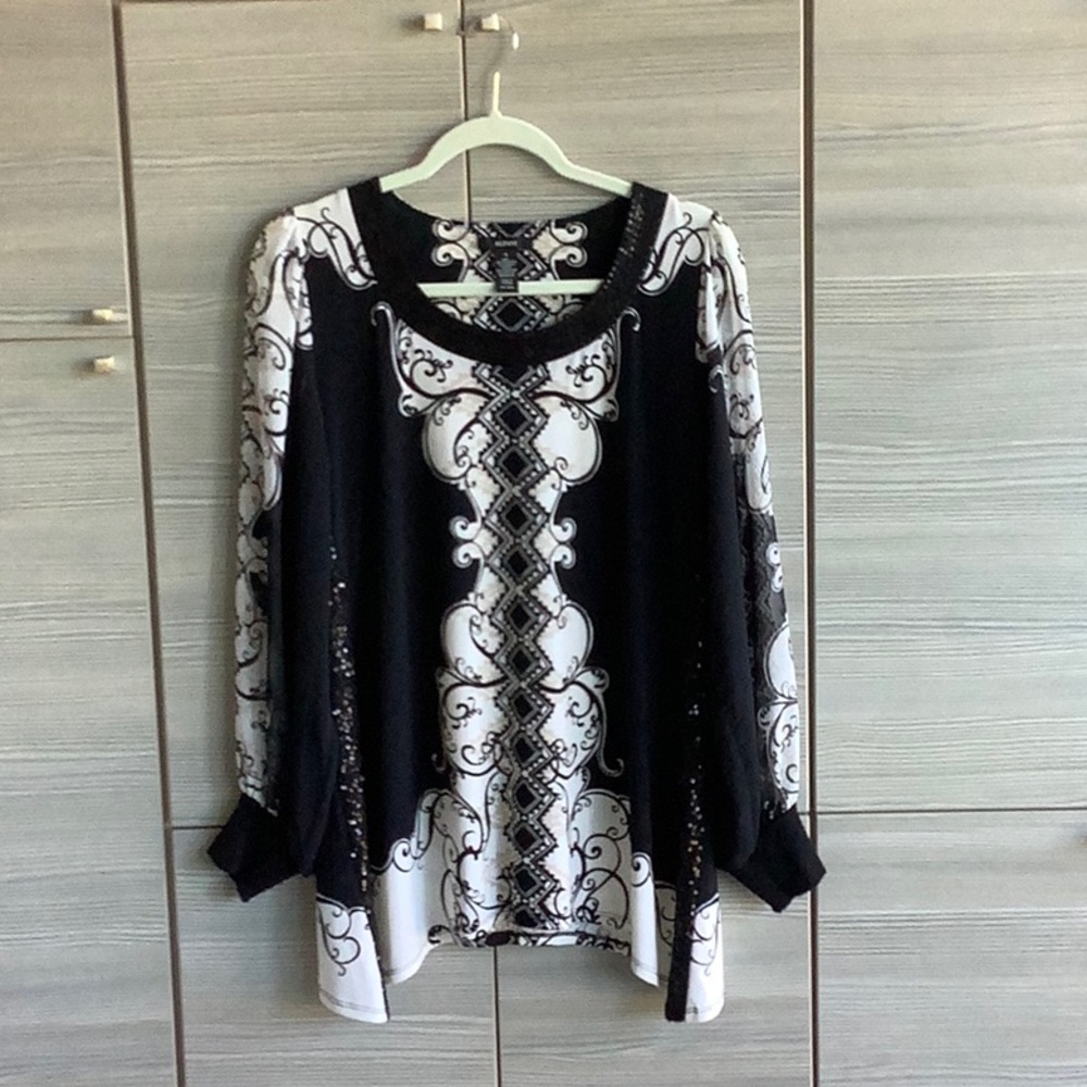 Alfani Women’s Sz Small sequined evening blouse